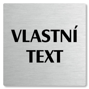 Váš text, 80x80mm, stříbrná, Nevada